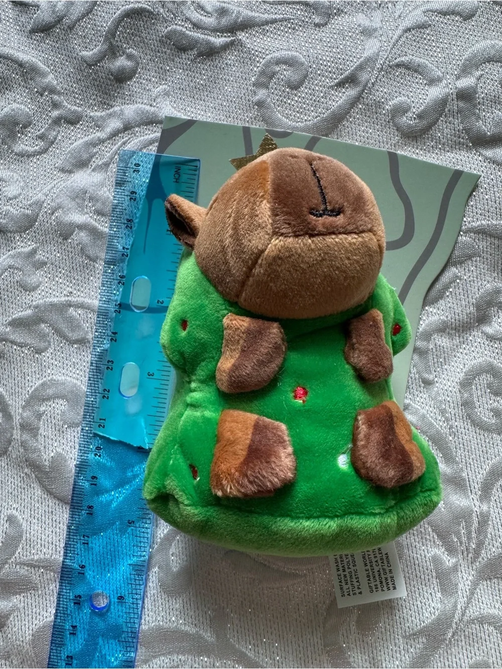 Green Plush Frog Prince Doll - Brown Accents